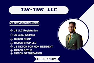 create usa llc tiktok shop for non usa resident llc registration ein number