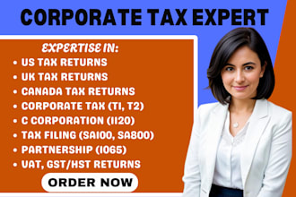 do UK USA canada tax return file corporate tax return company account