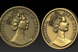 sculpt 3d printable coin 3d bas relief 3d medallion 3d coin model and medal