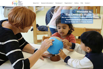 create children kindergarten website childcare  daycare and education website
