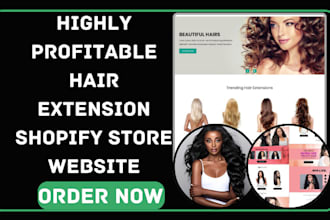 design hair website hair shopify store beauty website hair extension website