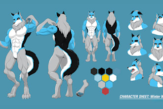 draw furry references sheet furry art furry oc references sheet for your fursona