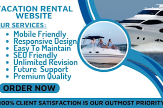 vacation rentals website, vacation website, landing page, wordpress