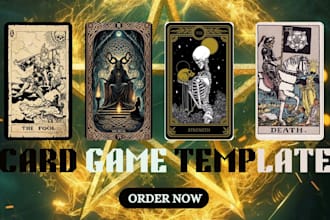design custom card game templates for print and digital use
