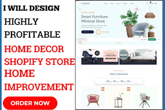 create aesthetic home decor shopify store interior design home decor sales boost