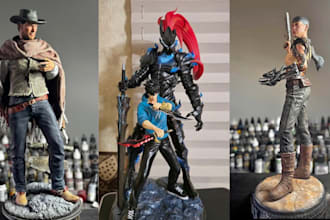 3d print and paint 3d model figurines 3d mask diorama miniatures anime figure