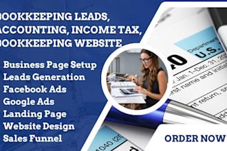 generate bookkeeping leads, accounting, income tax, bookkeeping website