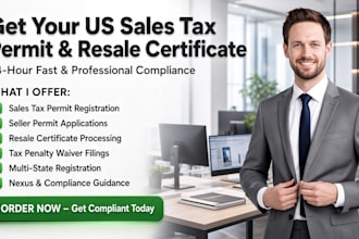 get your US sales tax permit, seller permit, resale certificate and tax waiver