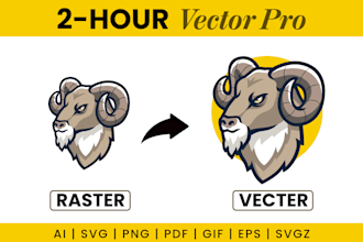 vectorize and redraw your logo or image to ai, eps, svg, PDF in 2 hours