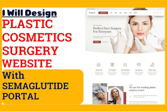 design plastic surgery semaglutide cosmetic surgery website with patient portal