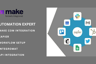 create integration or automation using make and zapier integromat