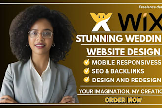 responsive wix wedding website design or redesign wedding photography with rsvp
