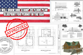 licensed california, florida pe stamp, architectural drawing for city permit
