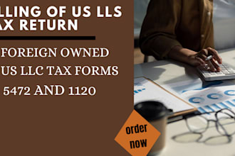 prepare irs forms 1120 and 5472 for foreign owned US llcs