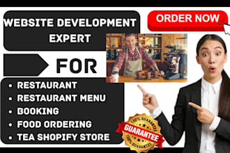 build restaurant website restaurant menu booking food ordering tea shopify store