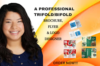 design brochure, flyer, leaflet, trifold, logo,within 24 hours