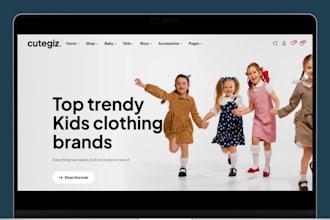 design baby shopify store baby store baby clothing store baby care website