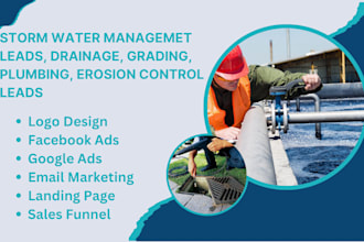 storm water management leads, drainage grading plumbing erosion control leads