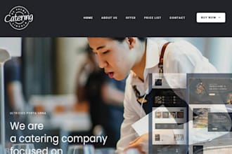 design catering website restaurant website food website personal chef website