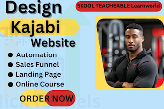 design kajabi website sales funnel online course and community