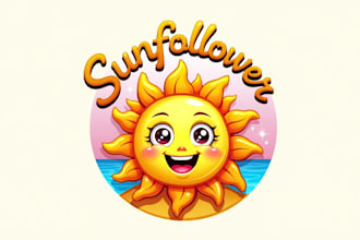 design awesome sun follower logo with a free vector file