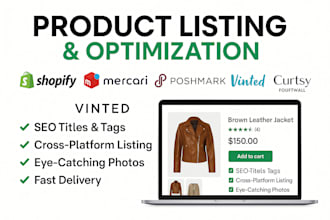set up design your shopify bigcommerce and squarespace amazon, and etsy listings
