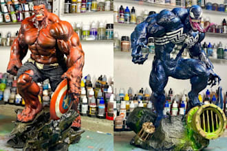 sculpt, 3d print and paint, ship your custom stl files pla petg printing uk