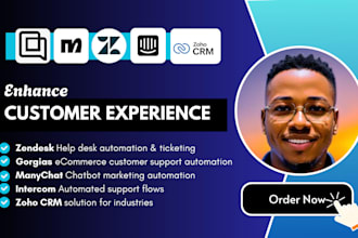 setup troubleshoot zendesk gorgias intercom manychat zoho CRM ai chatbot