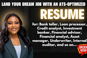 write banking and finance, underwriter, risk manager, credit analyst resume