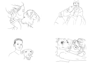 draw cartoon vector portrait, caricature vector, pet vector, or pet illustration