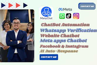 setup whatsapp api manychat chatbot automations, ai automation manychat livechat