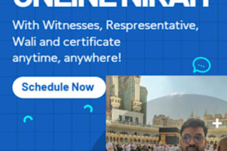 do online nikah, help people do online wedding as imam nikah