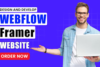 design or develop stunning website using webflow or framer