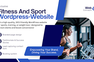 design a wordpress fitness website and weight losing website