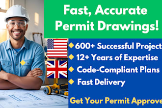 draw stamp review sign architectural, structural plans for city permit