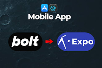 convert bolt new app to expo and deploy to appstore