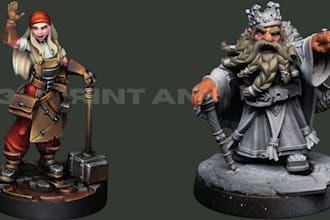 sculpt 3d print and paint 3d miniature warhammer mini figure for you