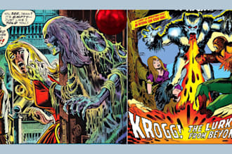 draw 80s 70s retro vintage horror comic style, horror music movie poster design
