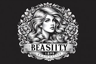 design a victorian woman portrait logo with express delivery