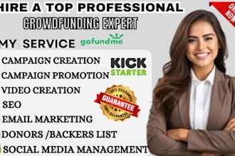 create promote crowdfunding gofundme kickstarter indiegogo fundraising campaign