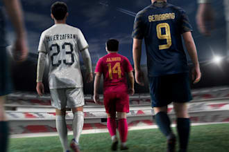 design professional for you a football poster