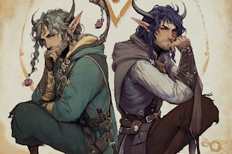 draw stylized illustration of your dnd character