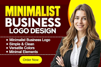 create minimalist business logo design and complete branding kit for you