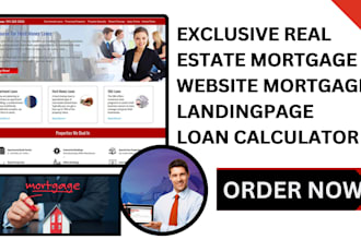 build exclusive realestate mortgage website mortgage landingpage loan calculator