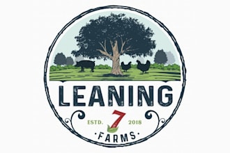 design monogram cattle brand family farm logo