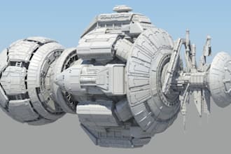 create 3d warship miniature for tabletop game ,3d printed scifi spaceship model