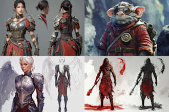 create a dnd art and d and d character for you
