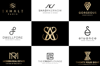 design geometric minimalist logo and brand identity
