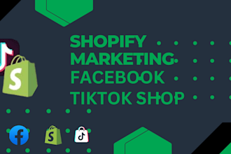 do shopify marketing tiktok shop and facebook page