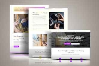 design locksmith website handyman website locksmith landing page with booking